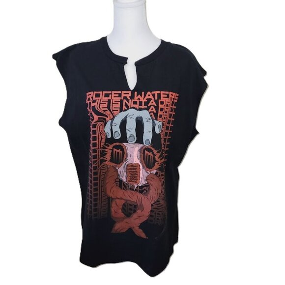 Roger Waters Sleeveless T-Shirt Black Red "This Is Not A Drill" Size L NWOT - Picture 1 of 10